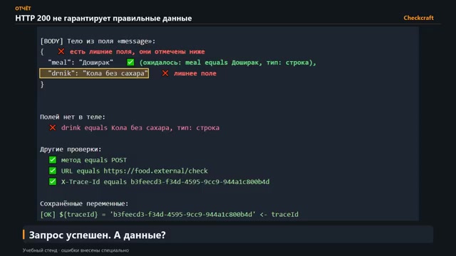 Кадр видеодемонстрации Checkcraft